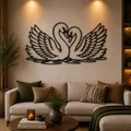 Tranh Treo Tường 2D Cặp Thiên Nga Lãng Mạn (Romantic Swan Couple 2D Wall Art) - Thumbnail 1