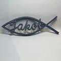Jakob Kommunion – Biểu tượng Ichthys “Jakob” trang trí treo tường & để bàn - Thumbnail 2