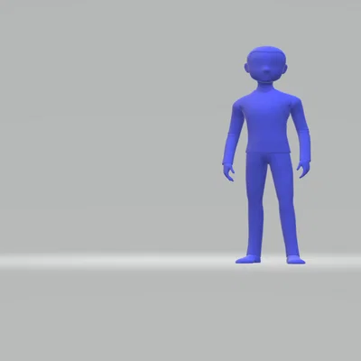 Mô hình 3D Mr. Tall: Thiết kế nhân vật đơn giản và tinh tế