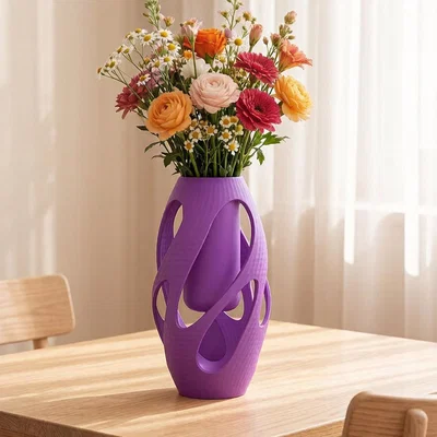 Mẫu lọ hoa nghệ thuật xoắn ốc 3D độc đáo trang trí nhà cửa