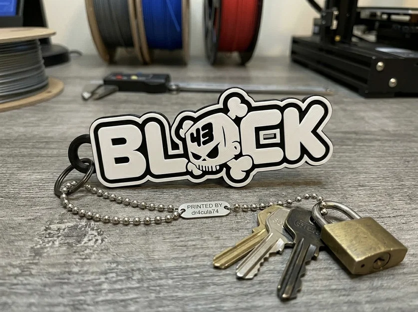 Móc khóa Ken Block 43 - Phụ kiện in 3D cực chất cho fan tốc độ - Image 1