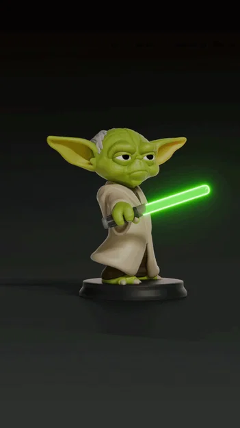 Mô hình Yoda phong cách Chibi đáng yêu (Star Wars 3D Print) - Image 1