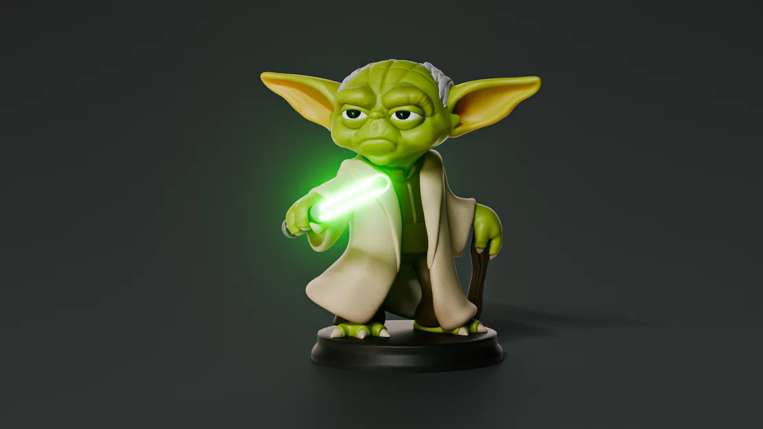 Mô hình Yoda phong cách Chibi đáng yêu (Star Wars 3D Print) - Image 2