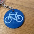 Móc khóa biểu tượng xe đạp, mặt sau có chữ tùy chỉnh - Thumbnail 1