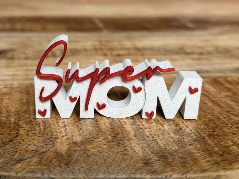 Super Mom – Bảng chữ 3D | Quà Ngày của Mẹ | Trang trí đa màu - Image 2