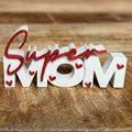 Super Mom – Bảng chữ 3D | Quà Ngày của Mẹ | Trang trí đa màu - Thumbnail 2