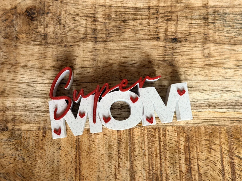 Super Mom – Bảng chữ 3D | Quà Ngày của Mẹ | Trang trí đa màu - Image 4