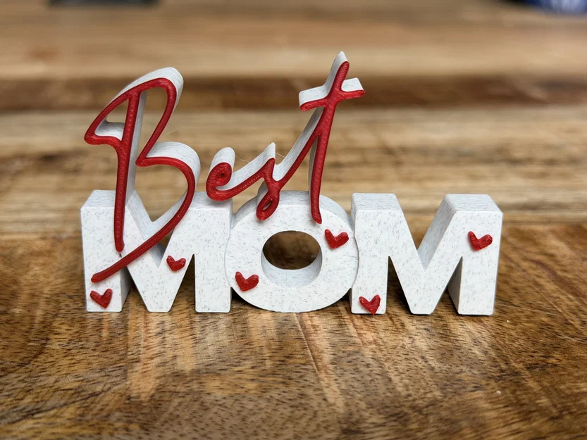 Best Mom – Bảng Chữ 3D | Quà Ngày của Mẹ | Decor Đa Màu - Image 1