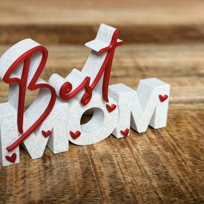Best Mom – Bảng Chữ 3D | Quà Ngày của Mẹ | Decor Đa Màu