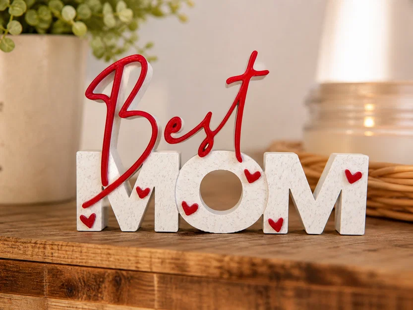 Best Mom – Bảng Chữ 3D | Quà Ngày của Mẹ | Decor Đa Màu - Image 3