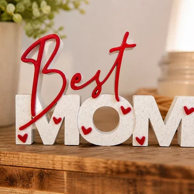 Best Mom – Bảng Chữ 3D | Quà Ngày của Mẹ | Decor Đa Màu