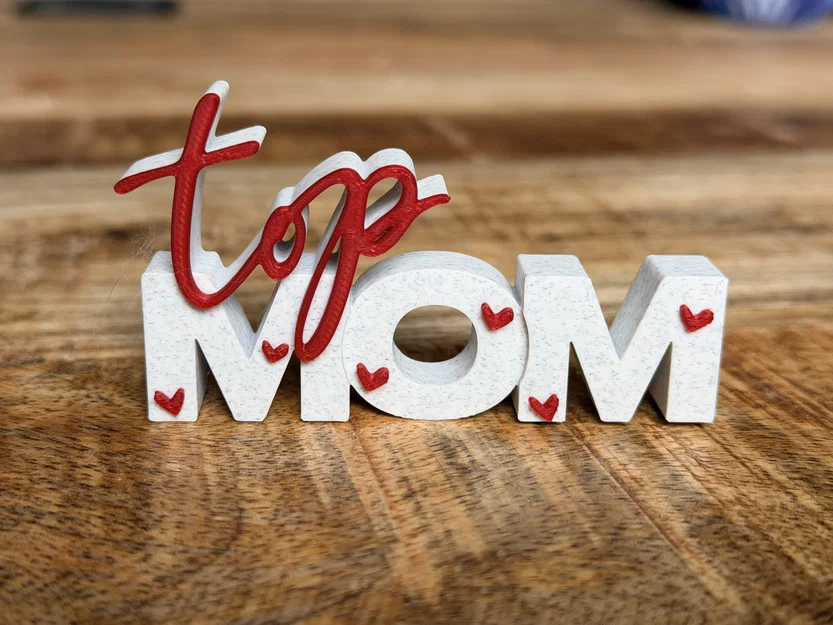 Top Mom – Bảng chữ 3D | Quà Mother’s Day | Decor nhiều màu - Image 2