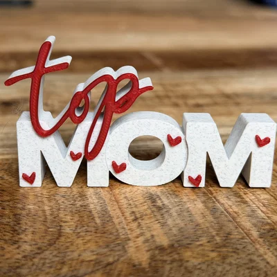Top Mom – Bảng chữ 3D | Quà Mother’s Day | Decor nhiều màu