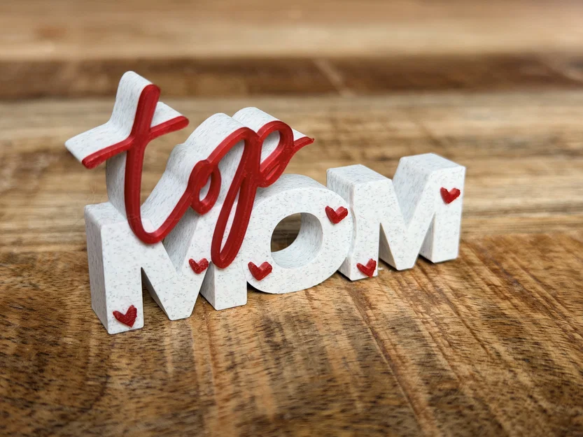 Top Mom – Bảng chữ 3D | Quà Mother’s Day | Decor nhiều màu - Image 3