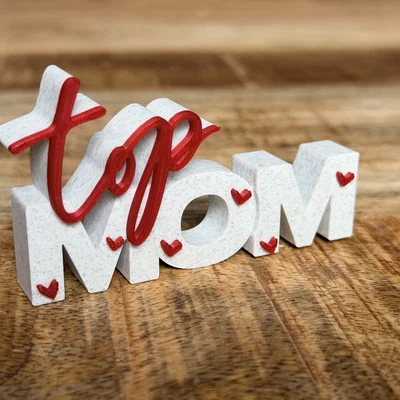 Top Mom – Bảng chữ 3D | Quà Mother’s Day | Decor nhiều màu