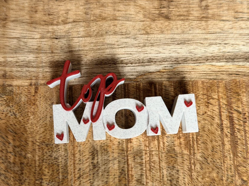 Top Mom – Bảng chữ 3D | Quà Mother’s Day | Decor nhiều màu - Image 4