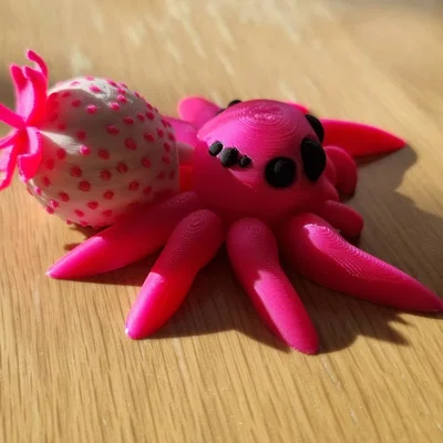 Nhện nhảy dâu tây – articulated flexi toy