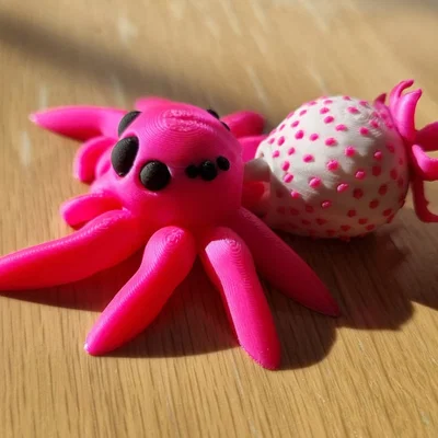 Nhện nhảy dâu tây – articulated flexi toy