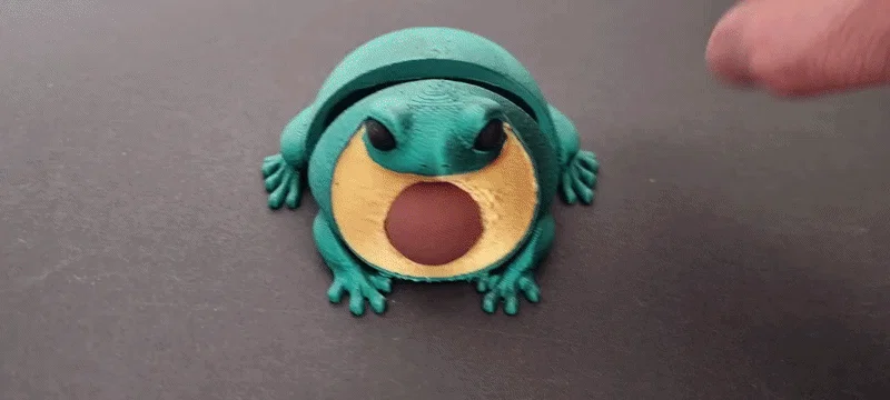 Đồ chơi fidget ếch bơ articulated print-in-place (in 3D) - Image 1
