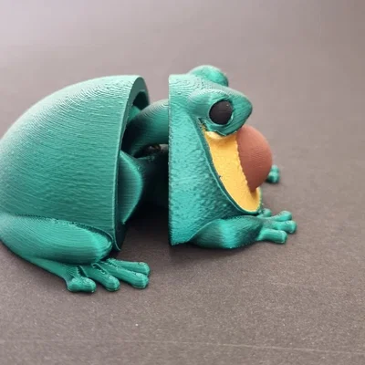Đồ chơi fidget ếch bơ articulated print-in-place (in 3D)