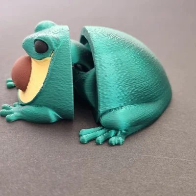 Đồ chơi fidget ếch bơ articulated print-in-place (in 3D)
