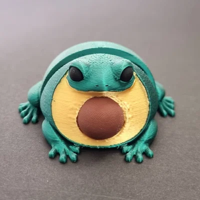 Đồ chơi fidget ếch bơ articulated print-in-place (in 3D)