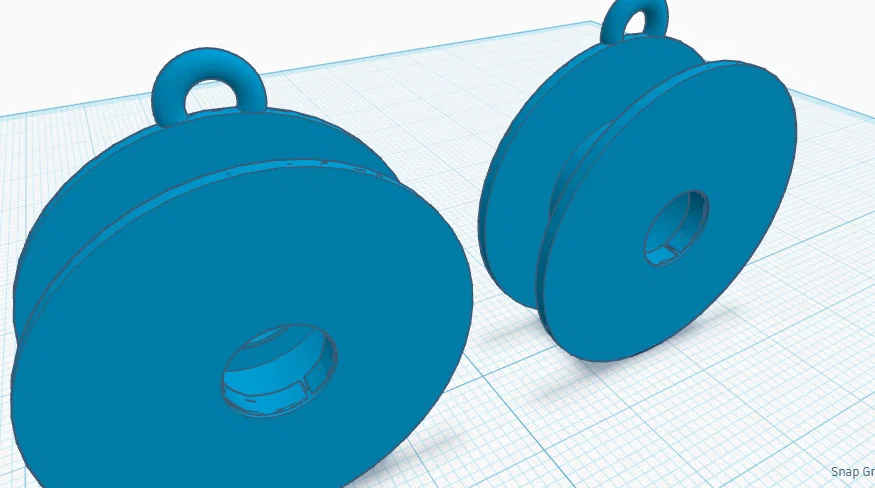Bông tai hình cuộn nhựa in 3D cực chất (Filament Spool Earrings) - Image 1