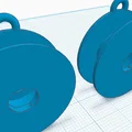 Bông tai hình cuộn nhựa in 3D cực chất (Filament Spool Earrings) - Thumbnail 1