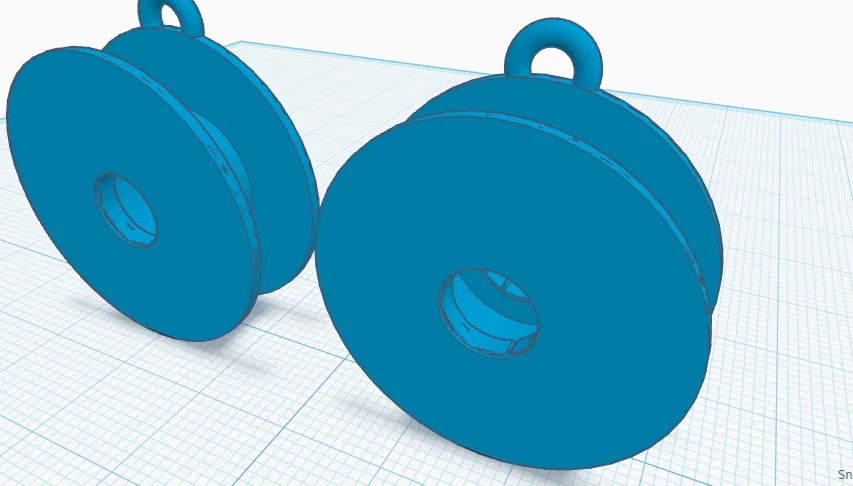 Bông tai hình cuộn nhựa in 3D cực chất (Filament Spool Earrings) - Image 2