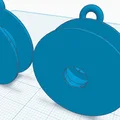 Bông tai hình cuộn nhựa in 3D cực chất (Filament Spool Earrings) - Thumbnail 2
