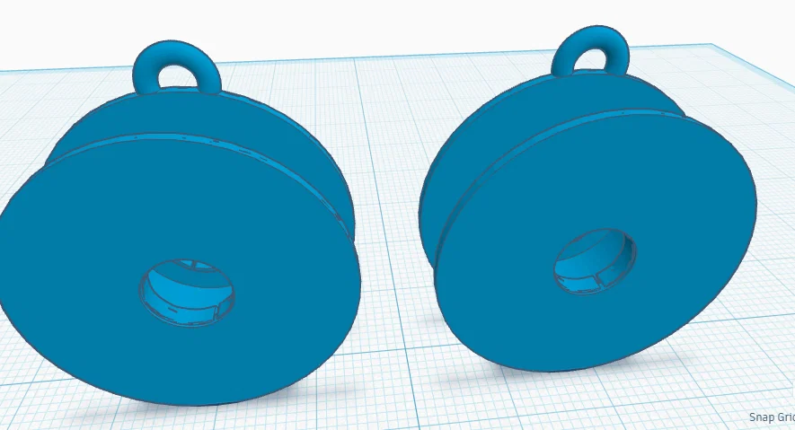 Bông tai hình cuộn nhựa in 3D cực chất (Filament Spool Earrings) - Image 3