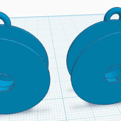 Bông tai hình cuộn nhựa in 3D cực chất (Filament Spool Earrings)