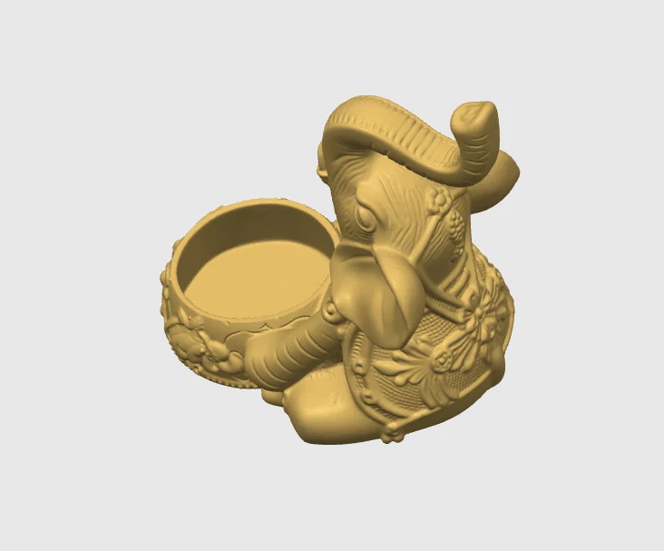 Mẫu in 3D chân nến hình chú voi trang trí bàn làm việc - Image 2