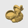 Mẫu in 3D chân nến hình chú voi trang trí bàn làm việc - Thumbnail 2