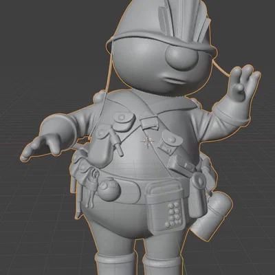 Mô hình 3D nhân vật Doozer từ Fraggle Rock - File in ấn chi tiết