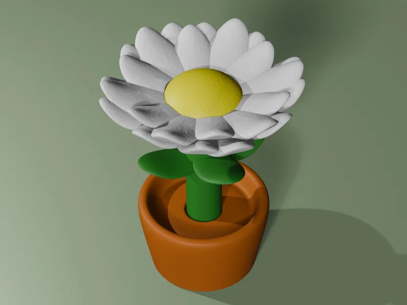 Cúc Daisy Trong Chậu Nhiều Phần (fusion360) - Image 1