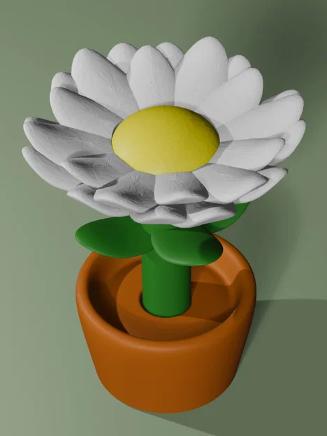 Cúc Daisy Trong Chậu Nhiều Phần (fusion360) - Image 2