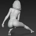 Mô hình 3D nhân vật nữ chiến binh đeo mặt nạ cực chi tiết - Thumbnail 3