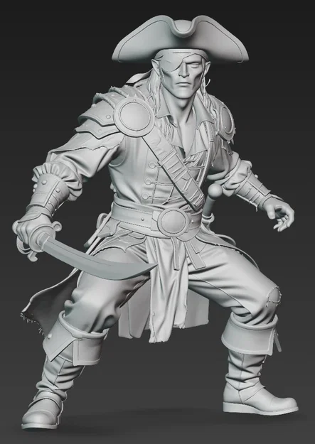 Mô hình Cướp biển (Pirate 4) tỉ lệ 1:24 cho in 3D Resin - Image 2