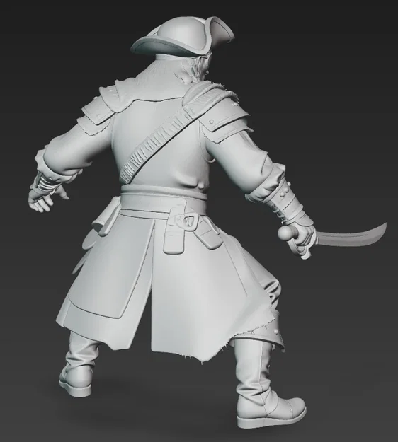 Mô hình Cướp biển (Pirate 4) tỉ lệ 1:24 cho in 3D Resin - Image 3