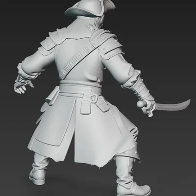 Mô hình Cướp biển (Pirate 4) tỉ lệ 1:24 cho in 3D Resin