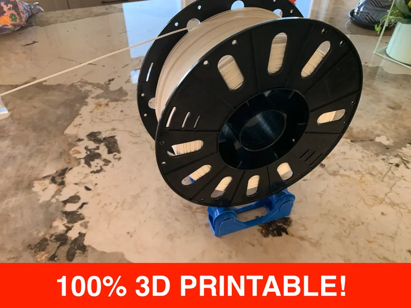 Giá đỡ cuộn filament cỡ lớn in 3D 100% (100% 3D Printed large Spool Holder) - Image 1