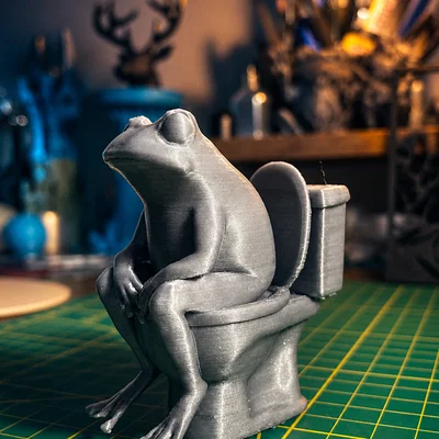 WC FROG – Ếch ngồi bồn cầu (mô hình 3D vui nhộn)