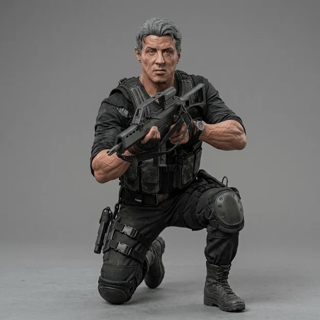 Mô hình 3D Barney Ross - The Expendables (Sylvester Stallone) 2010 - Image 1