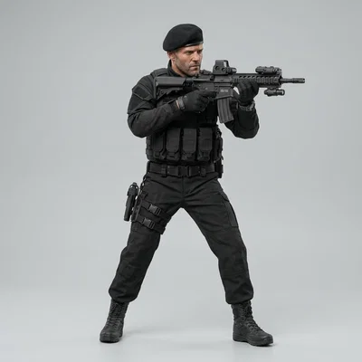 Mô hình 3D Lee Christmas - Jason Statham (The Expendables) để in ấn