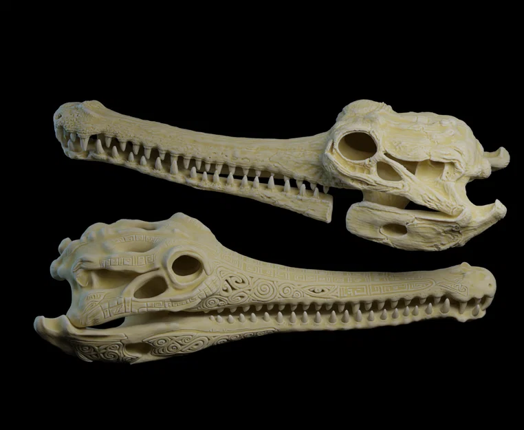 Mô hình trang trí Aardvark Crocodile Skull Chimes độc đáo - Image 2