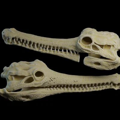 Mô hình trang trí Aardvark Crocodile Skull Chimes độc đáo