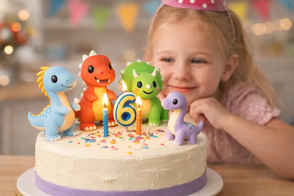 STL Cake Topper Spinosaurus Dễ Thương – Dễ In 3D Cho Sinh Nhật Bé - Image 3