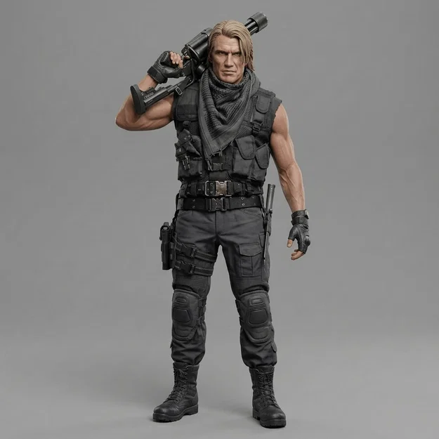 Mô hình 3D Gunner Jensen (The Expendables) - In 3D chất lượng cao - Image 1