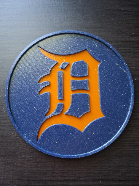 Miếng lót ly 3D logo đội bóng Detroit Tigers cực đẹp - Image 1